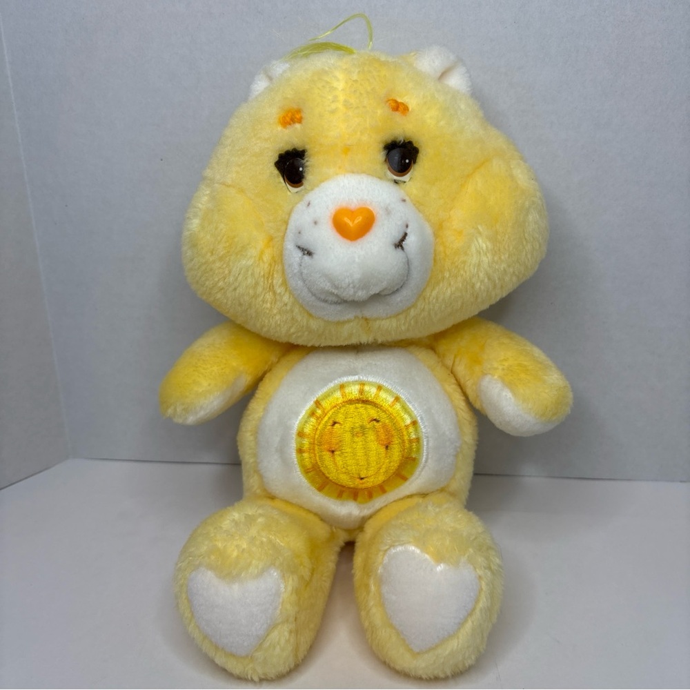 Vintage Kenner 1983 Care Bears 13” Funshine Bear Teddy Plush Yellow Happy